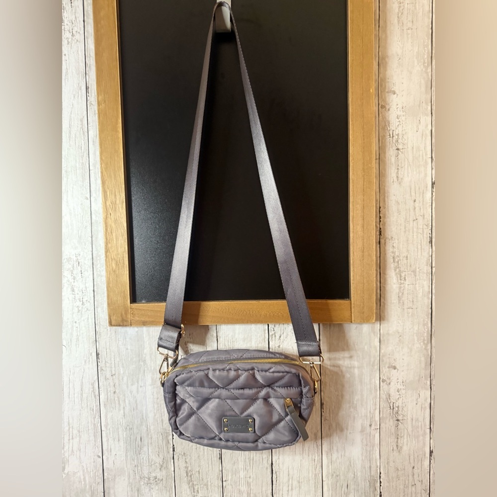 BearPaw Quilted Gray Silver Small Medium Bag Crossbody